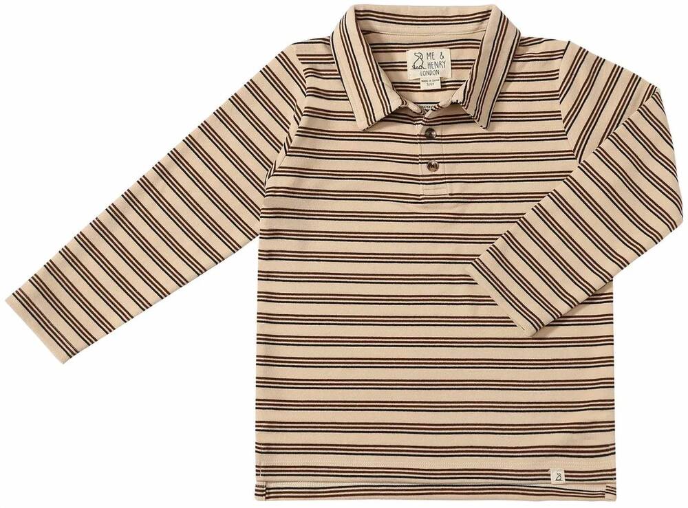NEW ME & HENRY kids soft & cozy polo in beige